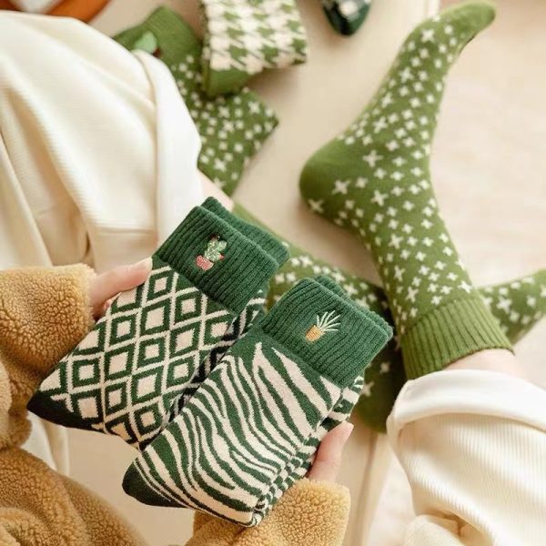 Winter Thick Cactus Socks