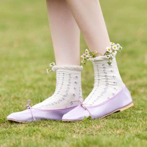 3pcs Cute Purple Socks Set